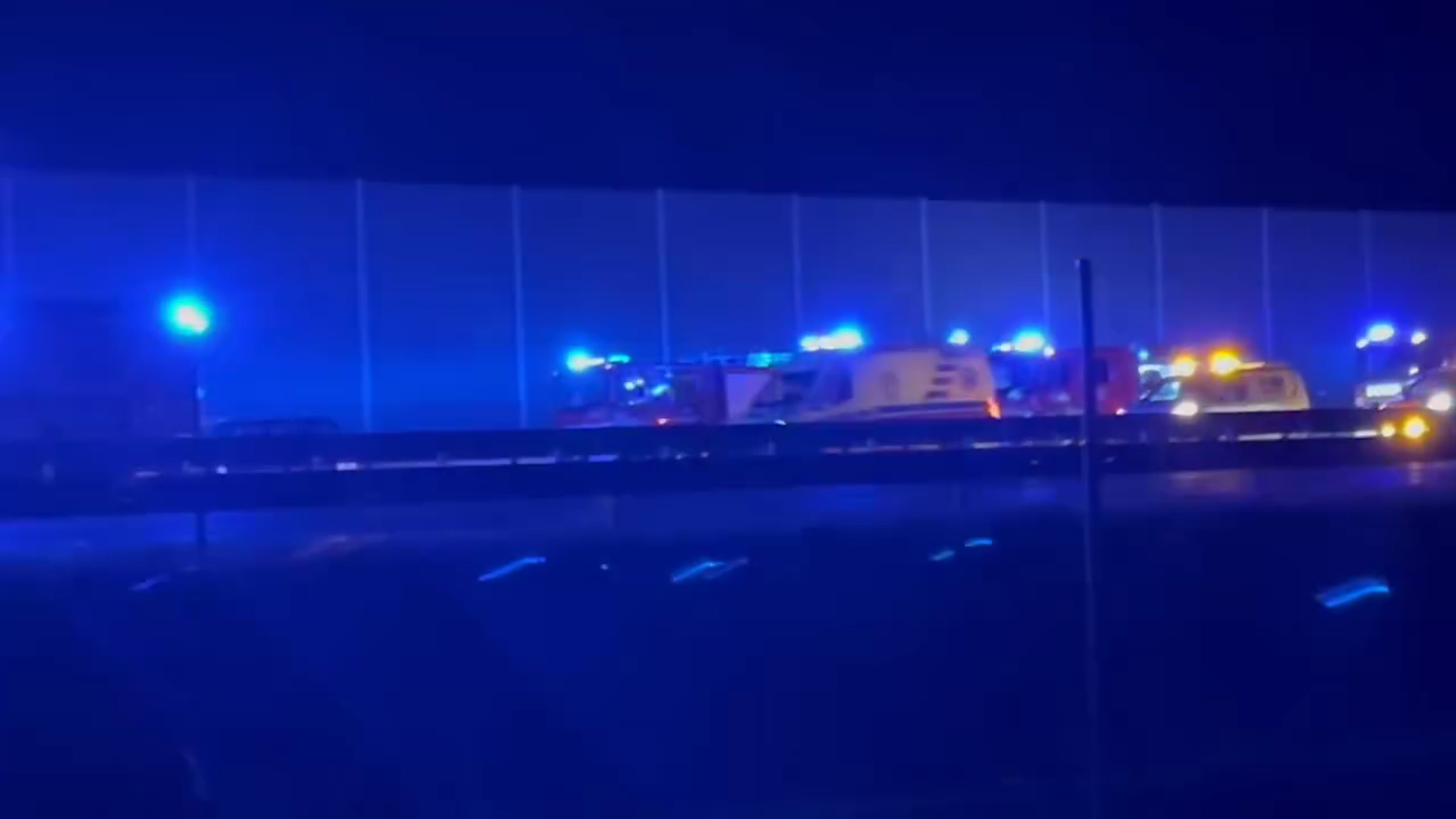 Wypadek na autostradzie A1 za węzłem Mykanów