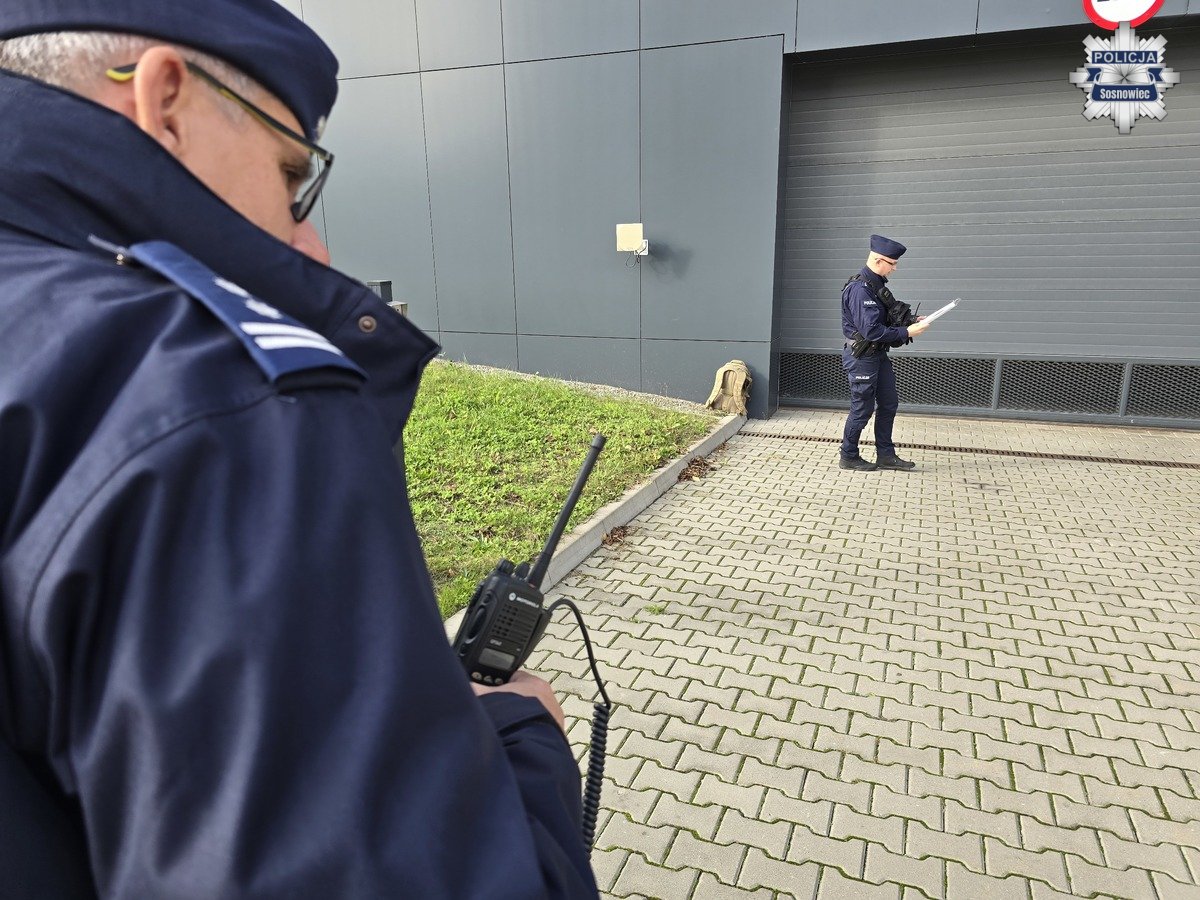 Podejrzany plecak w komendzie – ćwiczenia w Sosnowcu