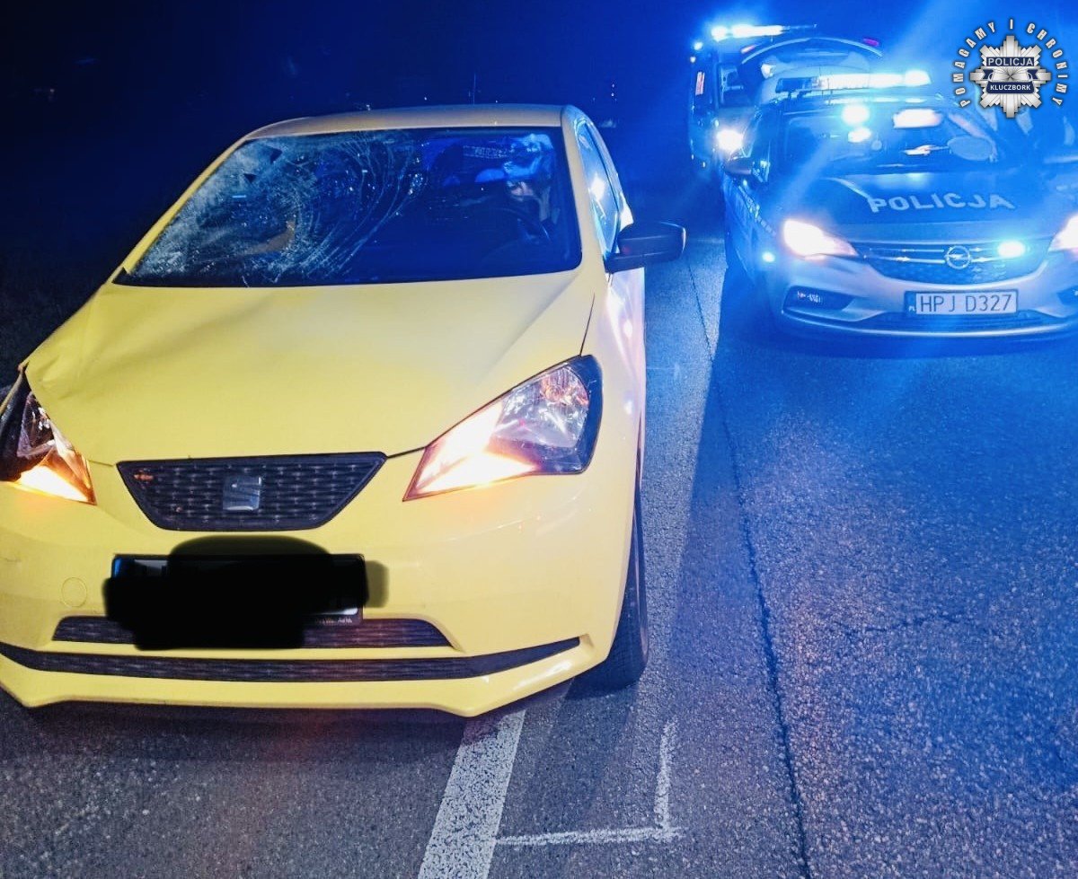 Potrącenie pieszego na trasie Kluczbork-Kuniów