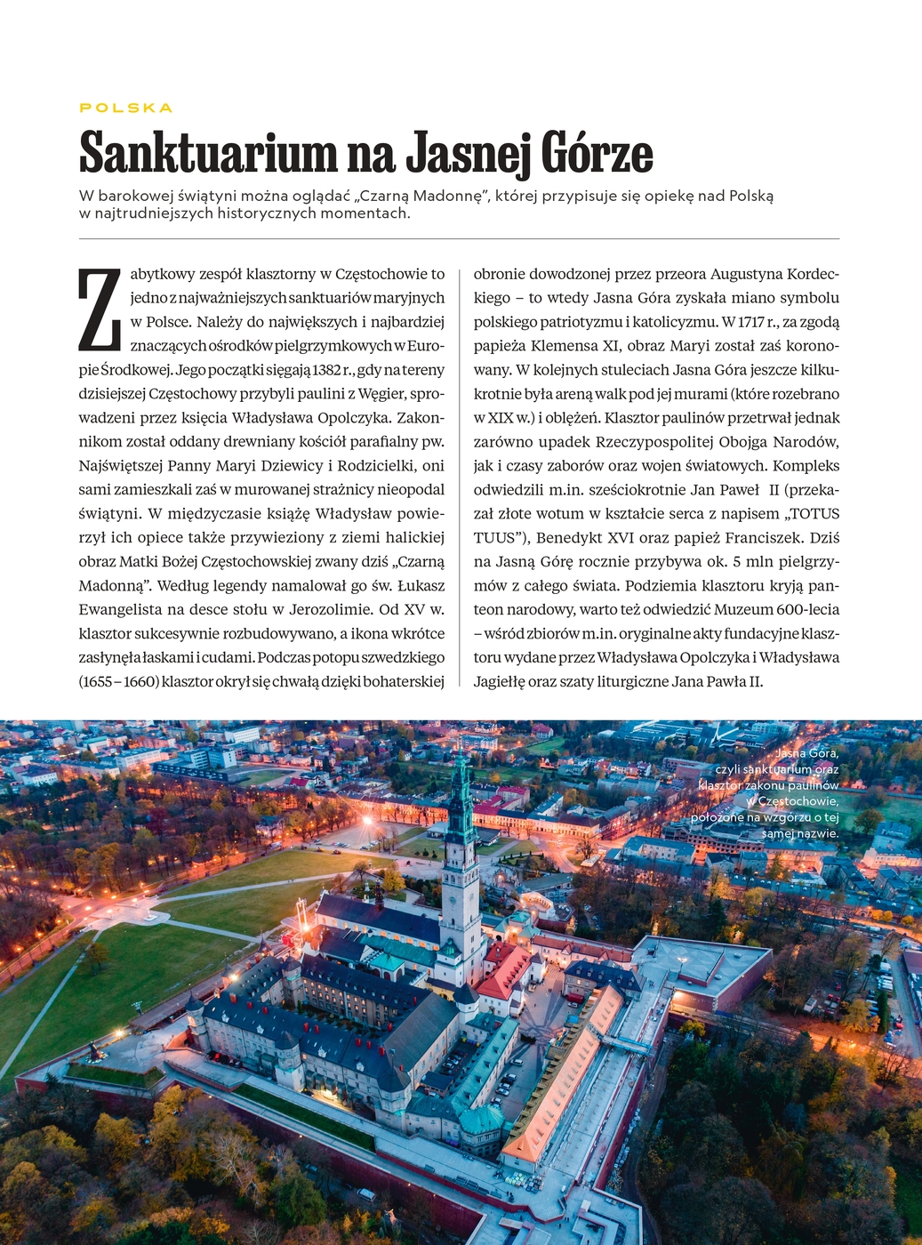 Jasna Góra wśród świętych miejsc świata