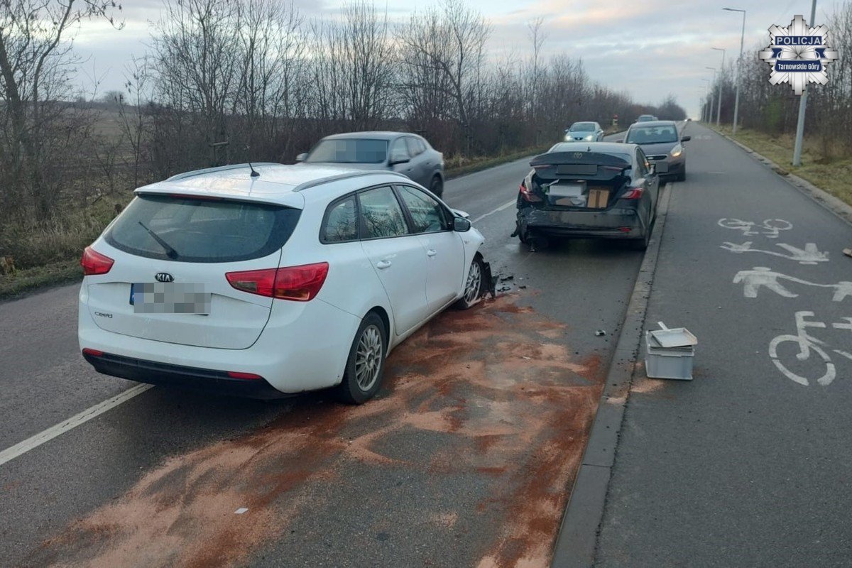 Kolizja drogowa w Radzionkowie