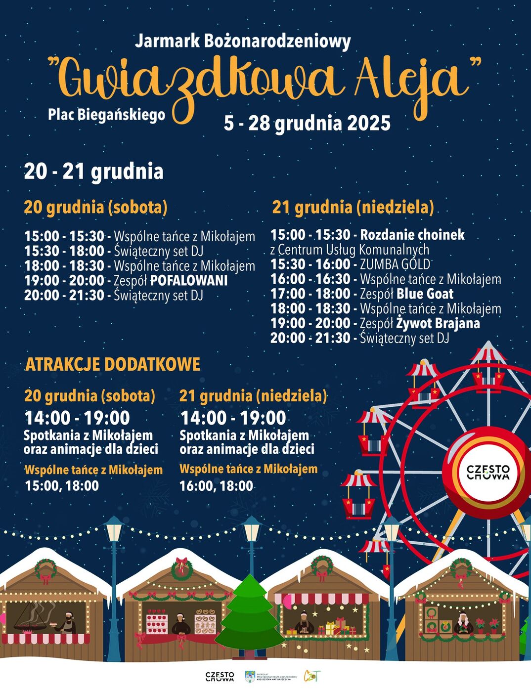 Świąteczny jarmark pełen atrakcji na Placu Biegańskiego