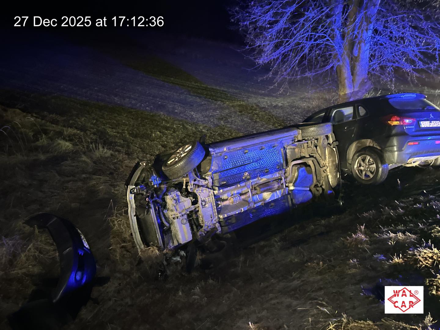 Kolizja dwóch aut w Kalei