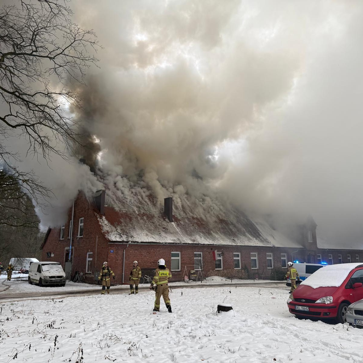 Pożar budynku mieszkalnego w Kluczborku