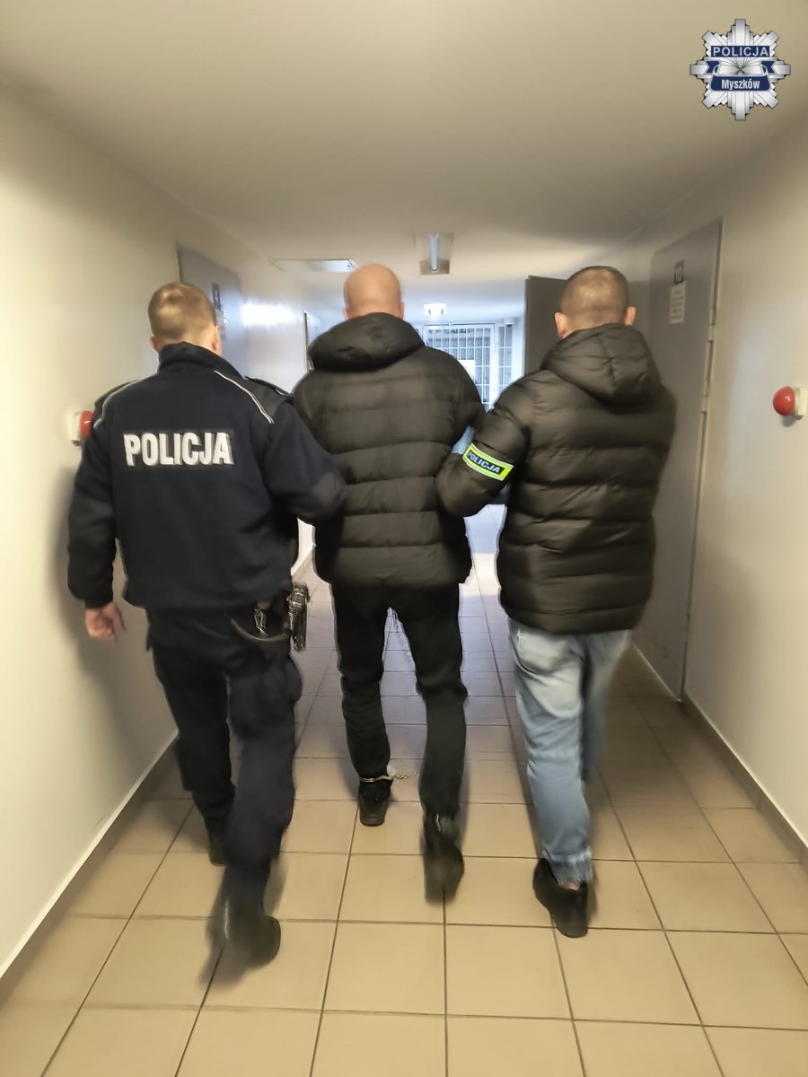 Poszukiwany mężczyzna zatrzymany w Myszkowie