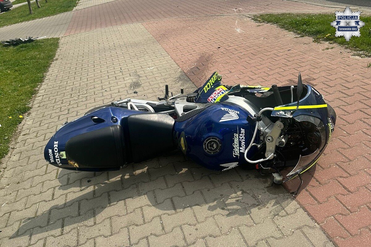 Wypadek drogowy w Radzionkowie: ranny motocyklista