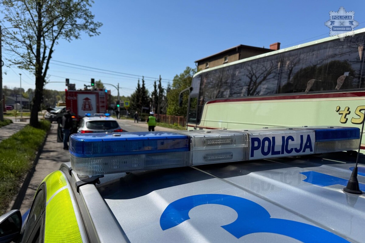 Wypadek na drodze krajowej – ranny motocyklista