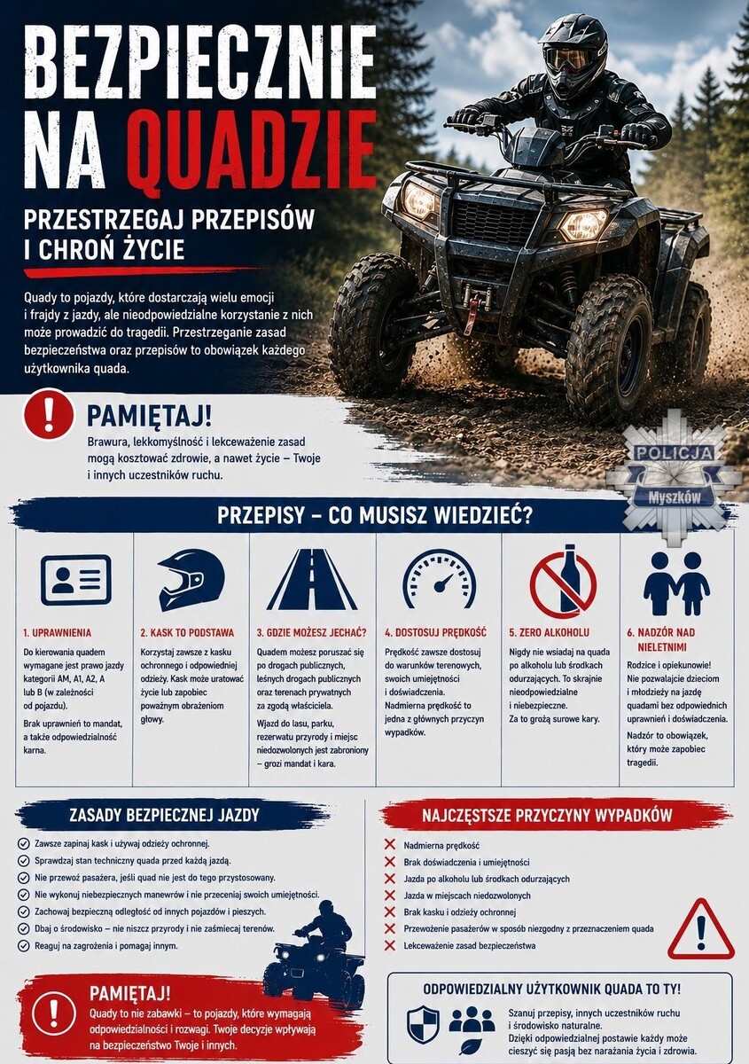 Bezpieczeństwo na quadzie: najważniejsze zasady i przepisy
