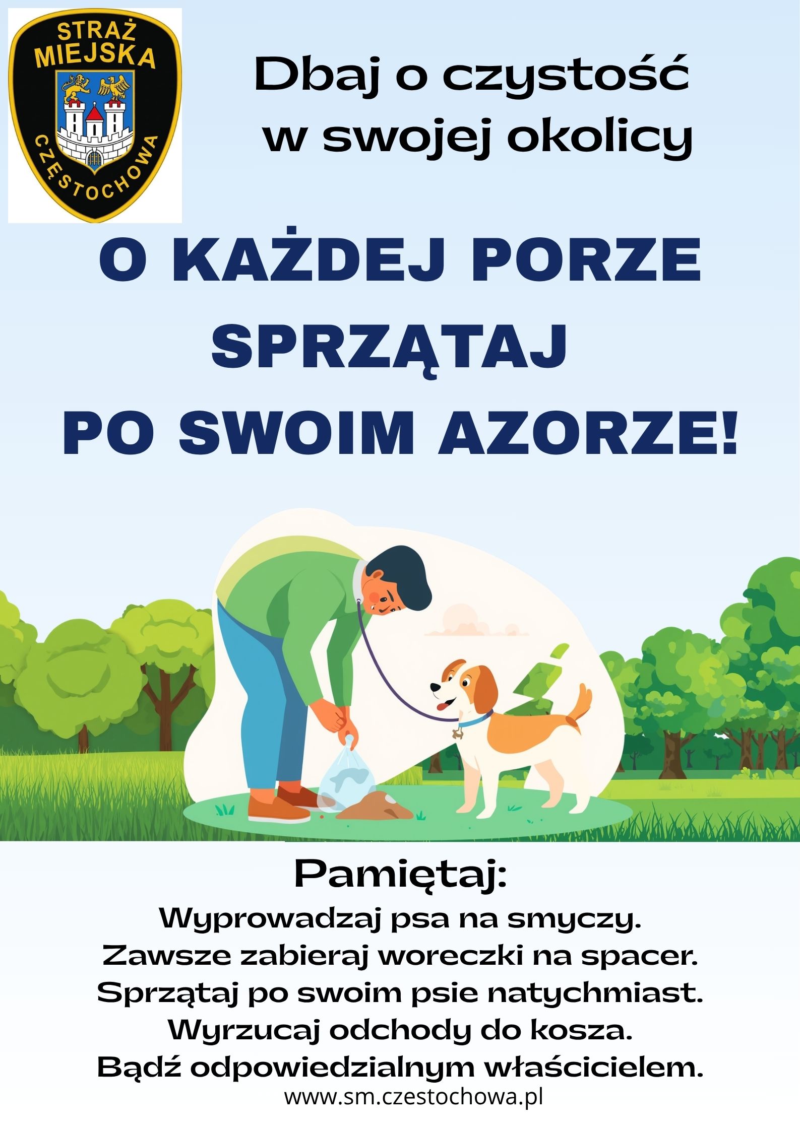 Psie odchody na trawnikach wciąż problemem w Częstochowie