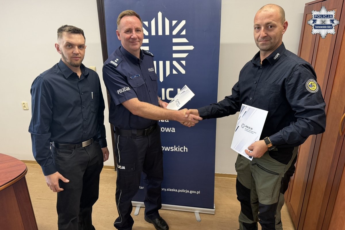 Współpraca tarnogórskiej policji z grupą ratowniczą z Gliwic