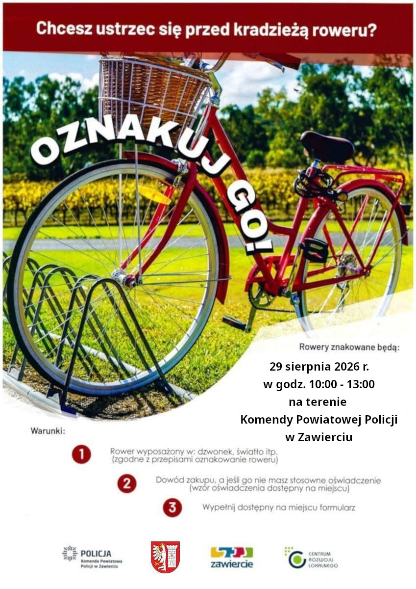 Znakowanie rowerów w Zawierciu