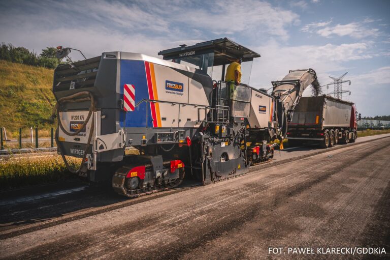 Frezowanie nawierzchni na A1 Piekary Śląskie – Pyrzowice