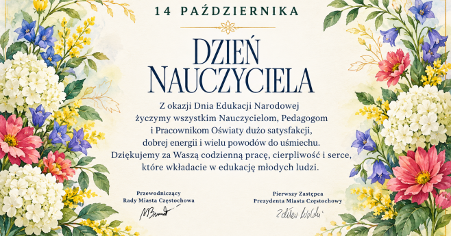 Życzenia od władz Częstochowy