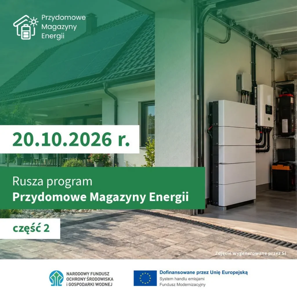 Ruszył nabór do programu „Przydomowe Magazyny Energii”. Do 19 tys. zł dofinansowania