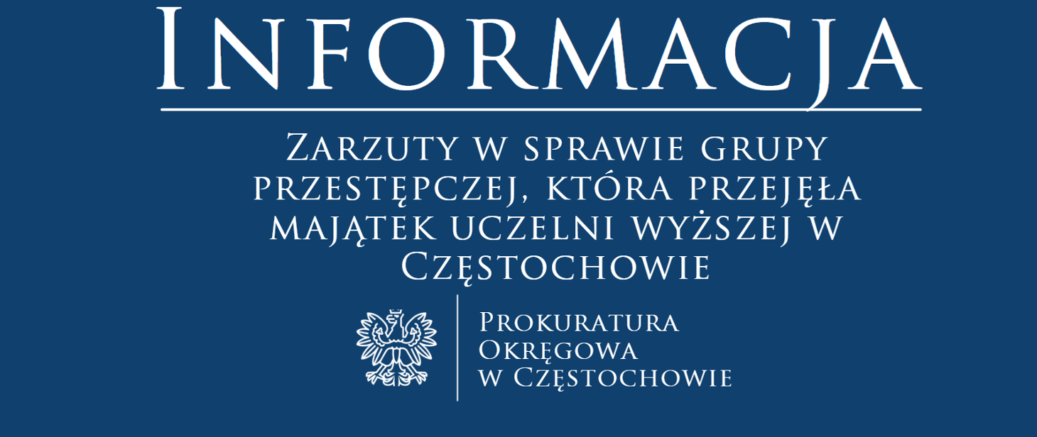 Grupa przestępcza miała przejąć majątek uczelni w Częstochowie. Chodzi o dziesiątki milionów